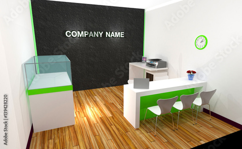 Sales office interior 3D Rendering