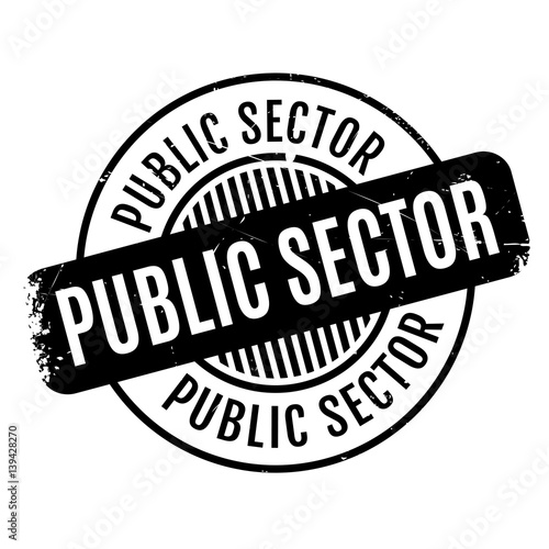 Public Sector rubber stamp. Grunge design with dust scratches. Effects can be easily removed for a clean, crisp look. Color is easily changed.