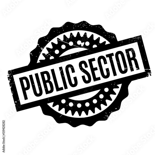 Public Sector rubber stamp. Grunge design with dust scratches. Effects can be easily removed for a clean, crisp look. Color is easily changed.