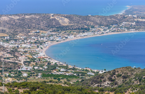 Fototapeta Naklejka Na Ścianę i Meble -  Aerial view of Kefalos village, Kos island, Dodecanese, Greece