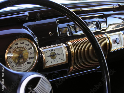 Vintage car dashboard