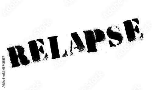 Relapse rubber stamp. Grunge design with dust scratches. Effects can be easily removed for a clean, crisp look. Color is easily changed.