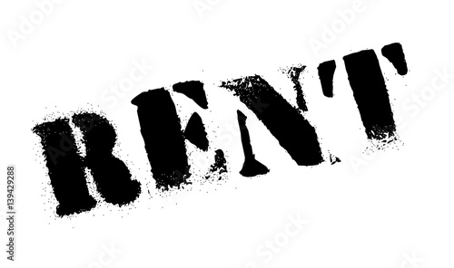 Rent rubber stamp. Grunge design with dust scratches. Effects can be easily removed for a clean, crisp look. Color is easily changed.