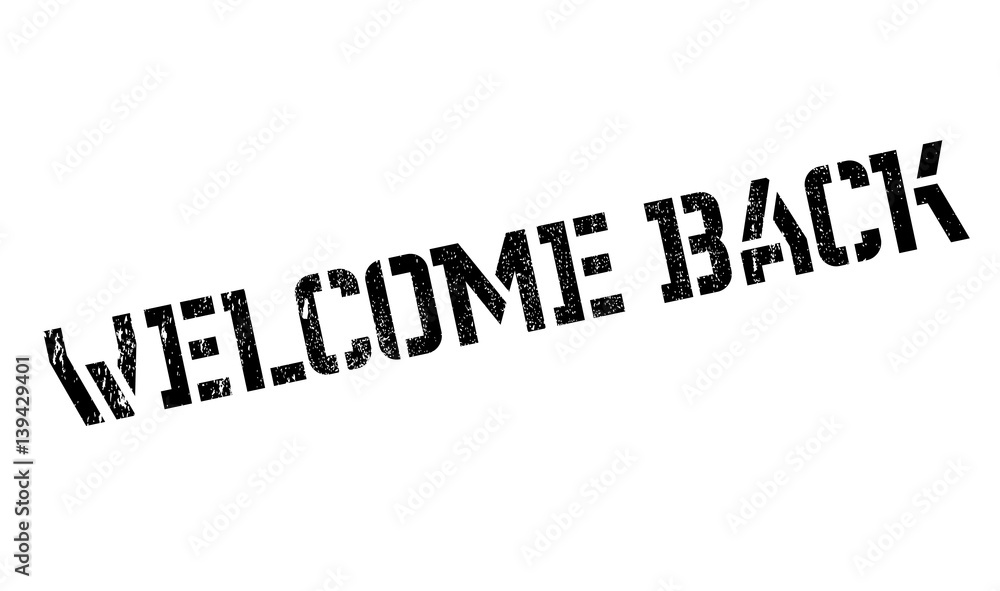 Welcome Back rubber stamp. Grunge design with dust scratches. Effects can be easily removed for a clean, crisp look. Color is easily changed. Welcome Back rubber stamp. Grunge design with dust scratches. Effects can be easily removed for a clean, crisp look. Color is easily changed.