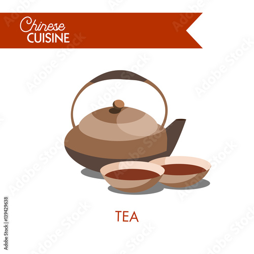 Tea ceremony icon for web or restaurant menu design vector