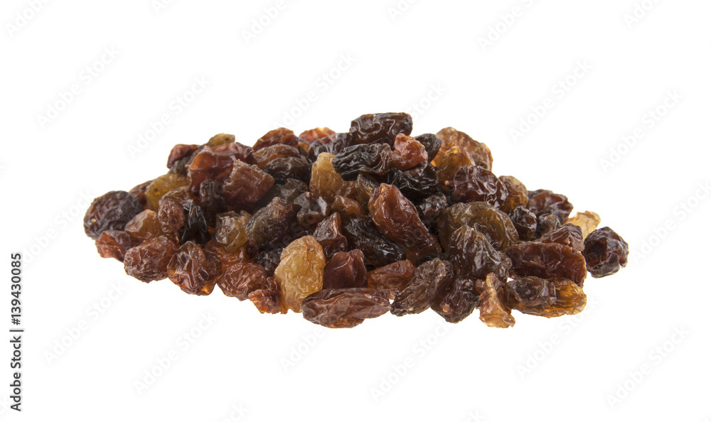 raisins isolated on white background