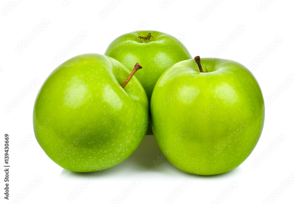 Green apple isolated on the white background Green apple isolated on the white background