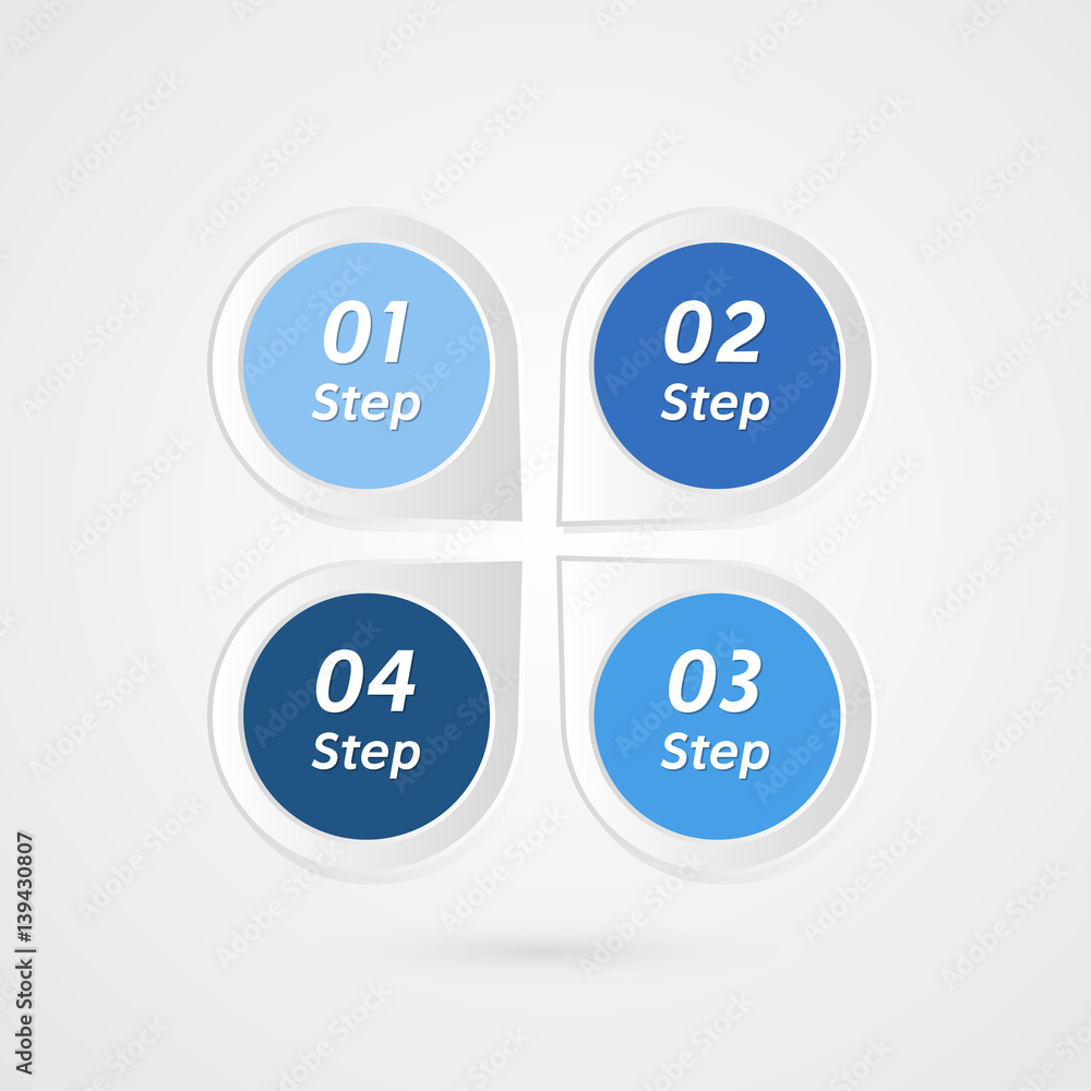 Four steps infographics vector. Isolated 1 2 3 4 number symbols background. Marketing illustration Four steps infographics vector. Isolated 1 2 3 4 number symbols background. Marketing illustration