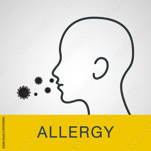 ALLERGY logo icon vector illustration