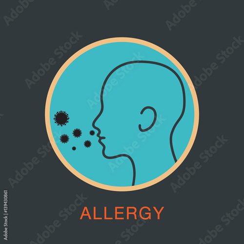 ALLERGY logo icon vector illustration