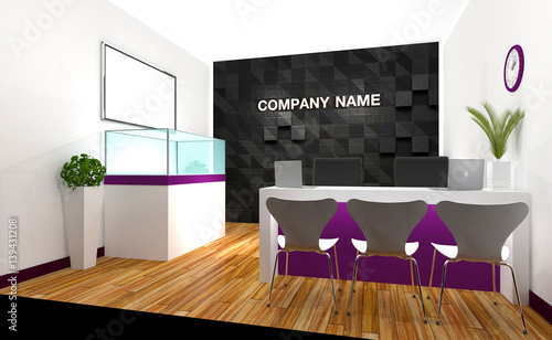 Sales office interior 3D Rendering