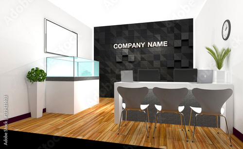 Sales office interior 3D Rendering