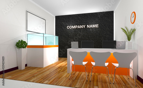Sales office interior 3D Rendering