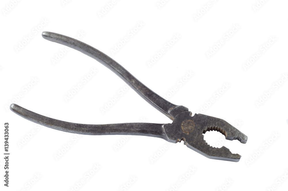 Pliers on the white background. Pliers on the white background.