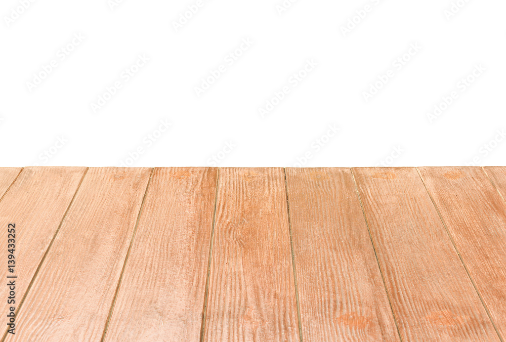 Wooden terrace on white background. (isolate) Wooden terrace on white background. (isolate)