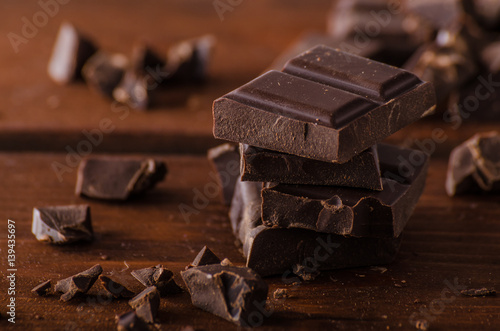 Obraz na płótnie Dark chocolate product w salonie