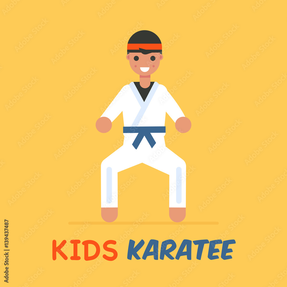 The advertisement poster of karate school