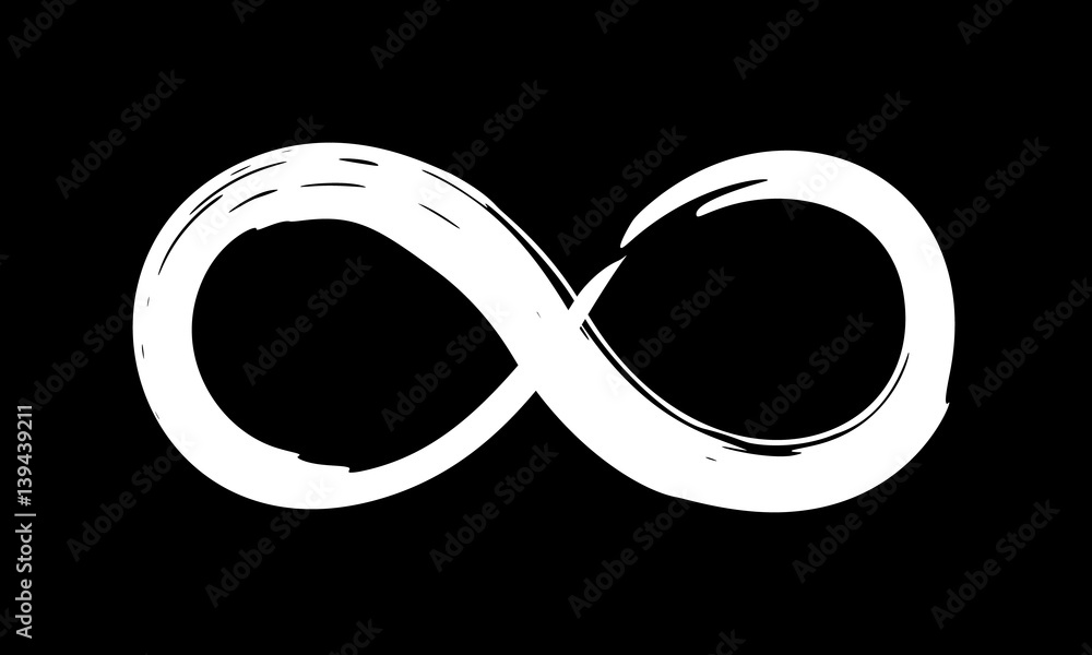 Infinity symbol grunge brush stroke Infinity symbol grunge brush stroke