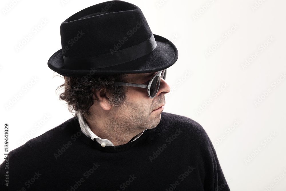 Man with a black hat Man with a black hat