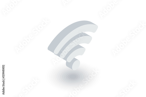 Wi-fi signal isometric flat icon. 3d vector colorful illustration. Pictogram isolated on white background