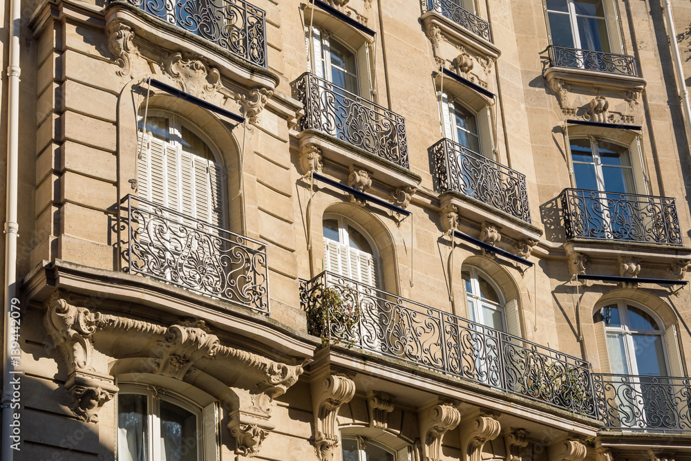 paris - balconies at a historic building