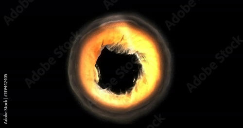 Portal ring to another world. Alpha matte and loopable.