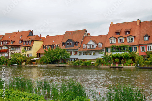 "Klein Venedig" an der Regnitz in Bamberg, Oberfranken, Deutschland