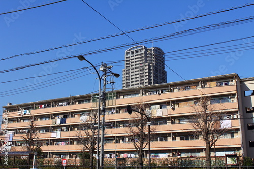 Tatsumi apartment complex ; Tokyo Metropolitan Tatsumi 1 - chome Apartment in Tatsumi, Koto Ward, Tokyo