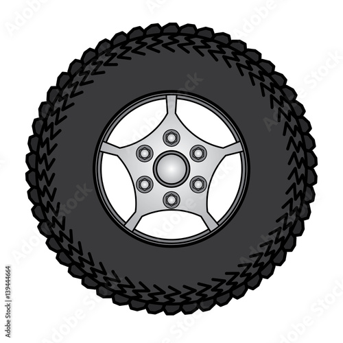 tires and wheels Vector Illustration
