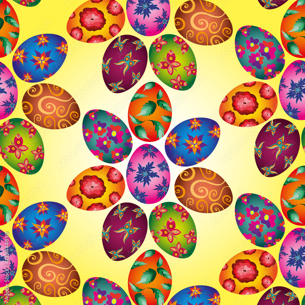 Seamless pattern with easter eggs Seamless pattern with easter eggs