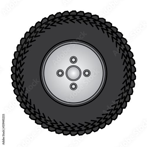 tires and wheels Vector Illustration

