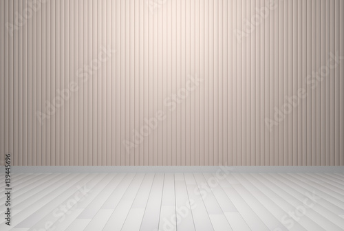 Empty interior pastel room with wooden floor  For present your products.  - 3D render image.