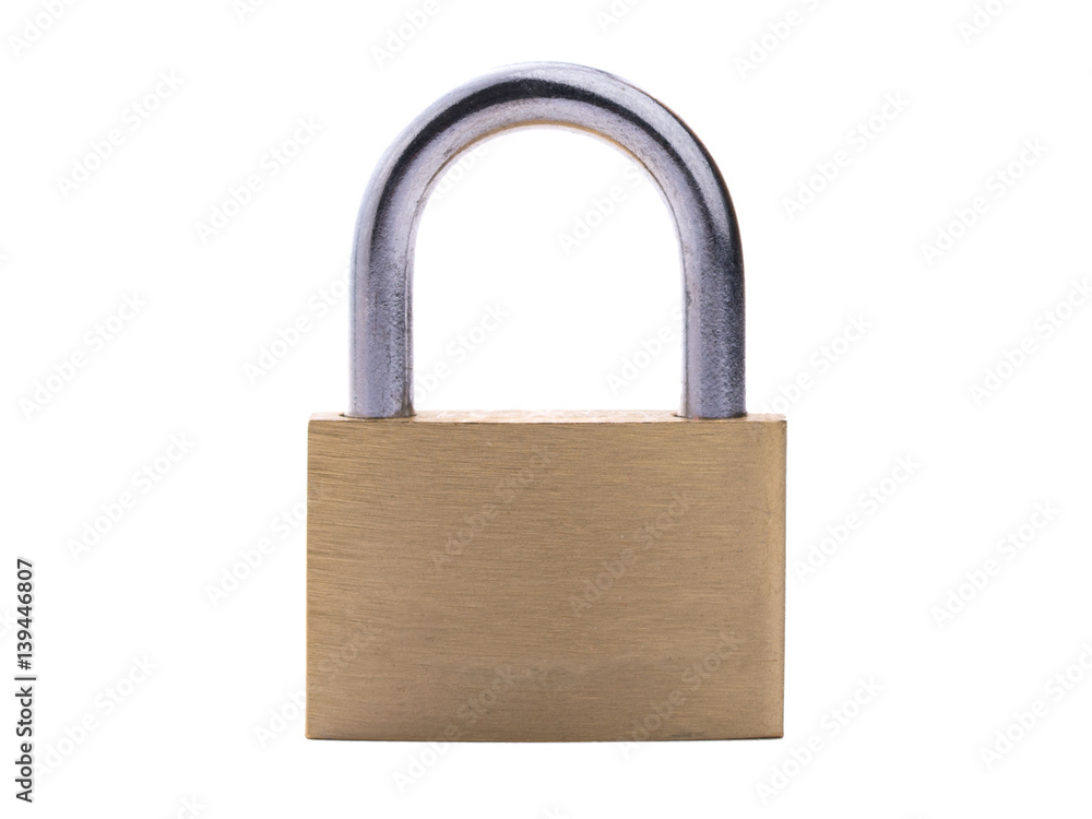 Metal padlock isolated on white background Metal padlock isolated on white background