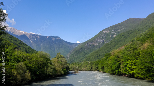 Mountain river in Abkhazia.