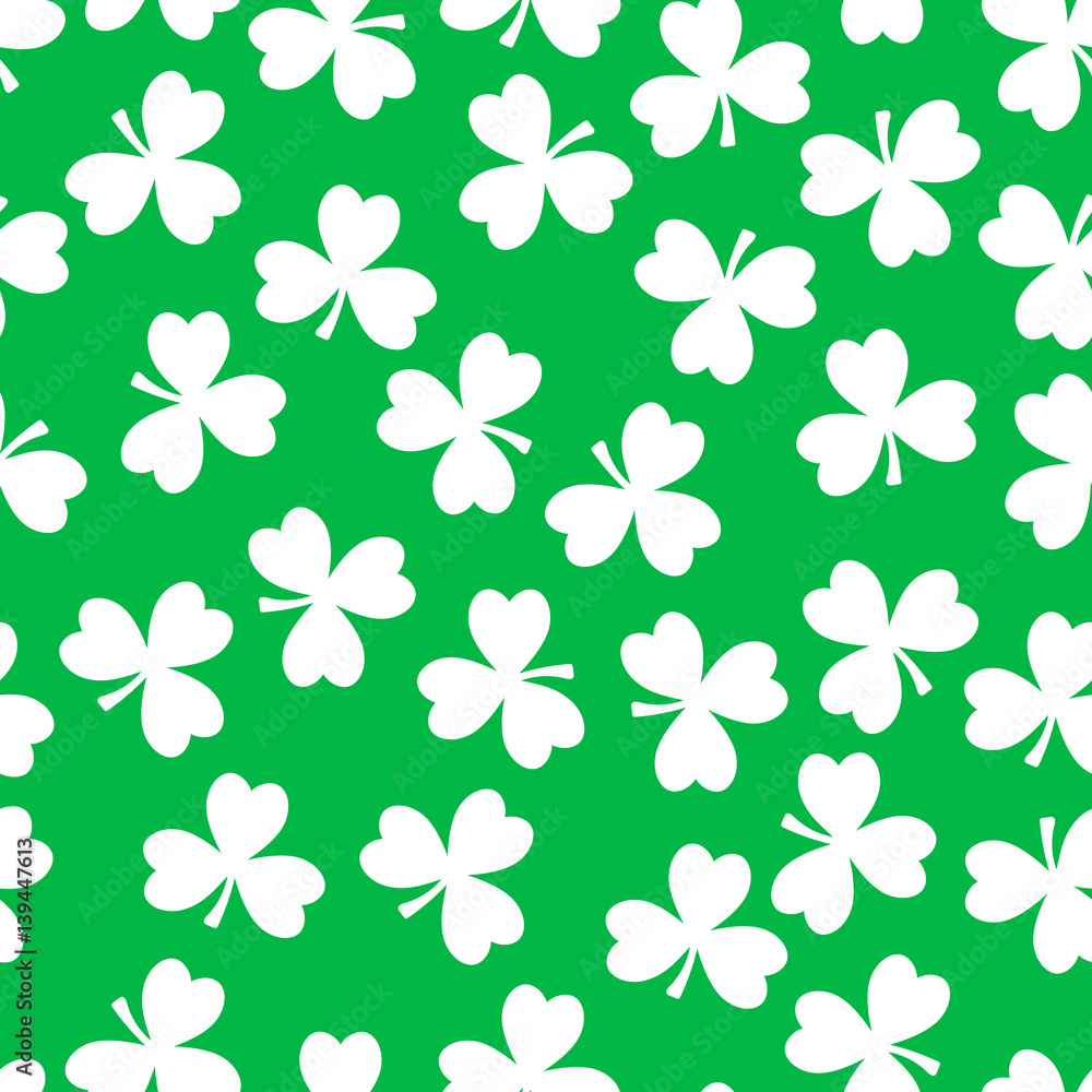 Clover on a green background Clover on a green background