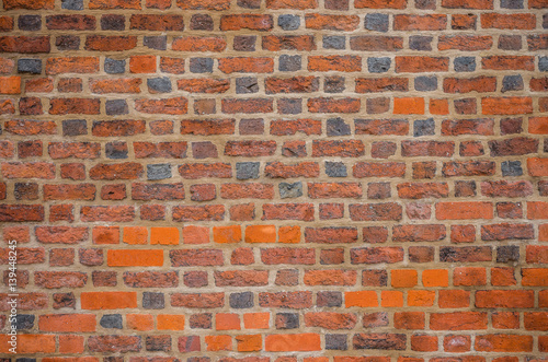 Vintage red brick wall