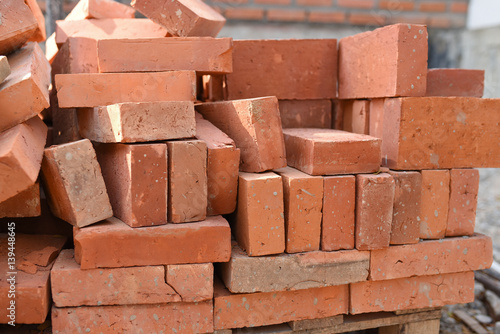 Brick in constructionsite