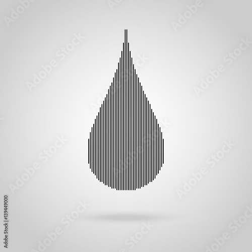 World hemophilia day, black halftone linear blood drop. Vector illustration EPS 10