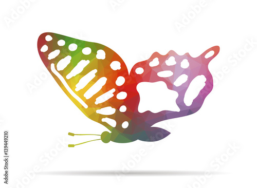 low poly beauty butterfly