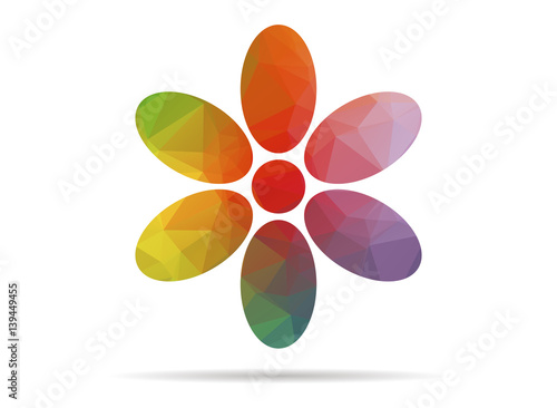 low poly flower