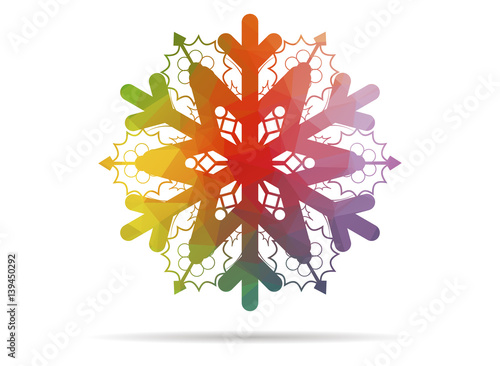 low poly snowflake decoration