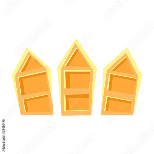 Waffle Fence, Fairy Tale Candy Land Fair Landscaping Element In Childish Colorful Design Isolated Object