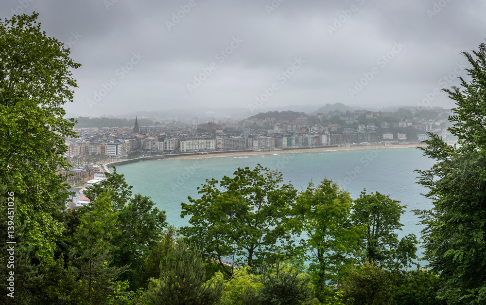 Panoramic View of San Sebastian, Spain Panoramic View of San Sebastian, Spain
