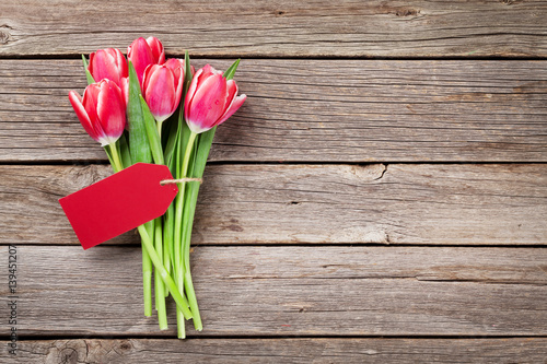 Red tulips bouquet