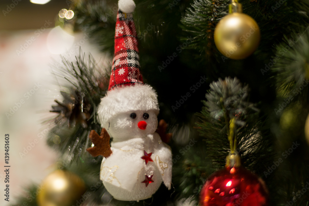 Snowman doll on white background. Snowman doll on white background.