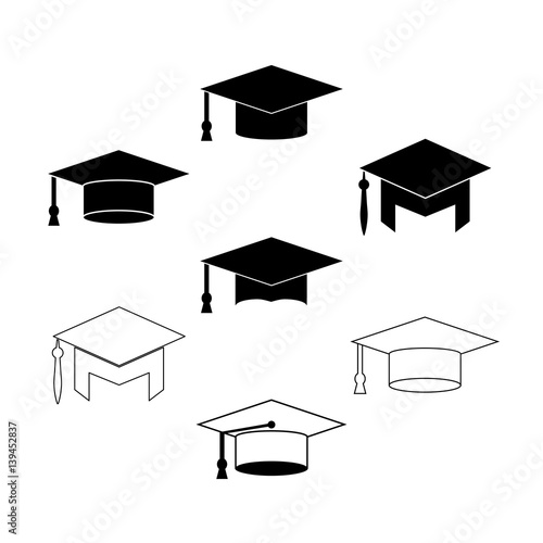 vector of Graduation cap icon