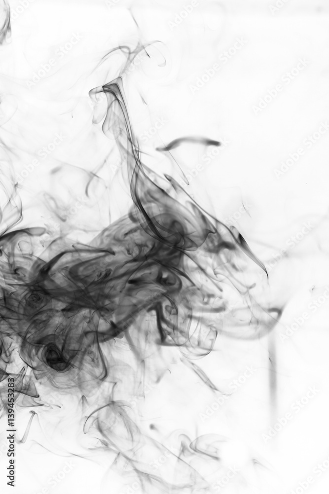 Toxic fumes movement on a white background.. Toxic fumes movement on a white background..