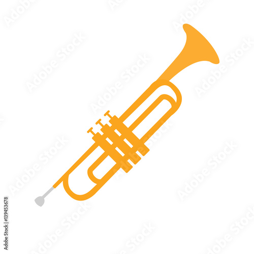 Cornet, Part Of Musical Instruments Set Of Realistic Cartoon Vector Isolated Illustrations