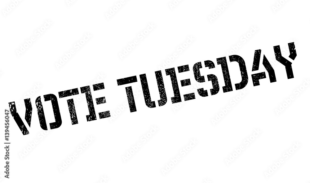 Vote Tuesday rubber stamp. Grunge design with dust scratches. Effects can be easily removed for a clean, crisp look. Color is easily changed. Vote Tuesday rubber stamp. Grunge design with dust scratches. Effects can be easily removed for a clean, crisp look. Color is easily changed.