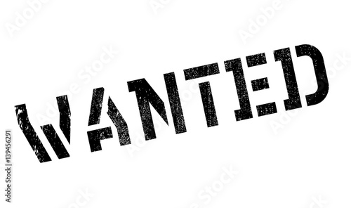 Wanted rubber stamp. Grunge design with dust scratches. Effects can be easily removed for a clean, crisp look. Color is easily changed.